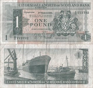 1961 (1 Martie), 1 pound (P-195a.1) - Scoția