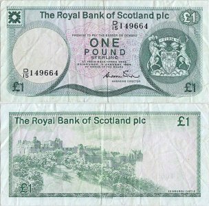 1985 (3 Ianuarie), 1 pound sterling (P-341b.3) - Scoția
