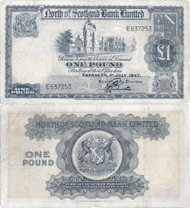 1947 (1 Iulie), 1 pound sterling (P-S644a.4) - Scoția