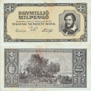 1946 (24 Mai), 1,000,000 milpengő (P-128) - Ungaria