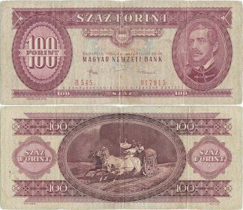 1984 (30 October), 100 forint (P-171g) - Hungary
