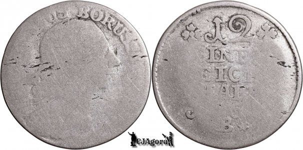 1764-1769 B, ¹⁄₁₂ Reichsthaler - Frederic al II-lea - Regatul Prusiei