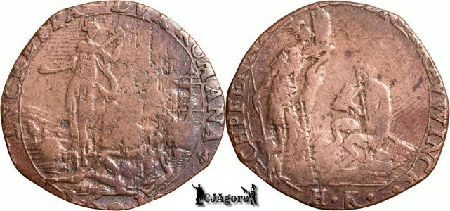 1601, Rechenpfennig (Counter Token) - Sinuciderea Lucreției - H. Krauwinckel - Orașul imperial liber Nürnberg