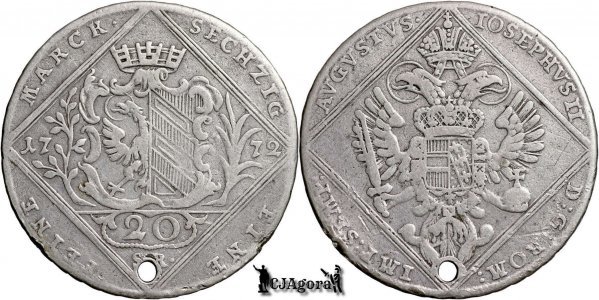 1772 SR, 20 Kreuzer - Oraşul imperial liber Nürnberg