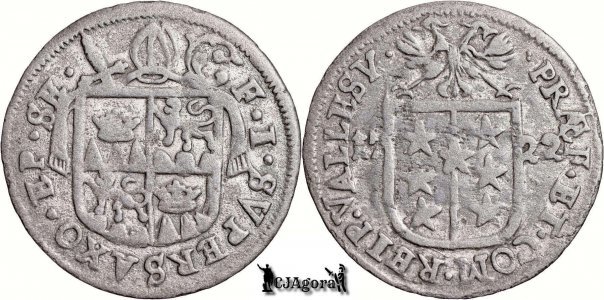 1722, 1 Batzen - Francisc Iosif Supersaxo - Episcopia Sionului - Cantonul Valais - Confederația Elvețiană