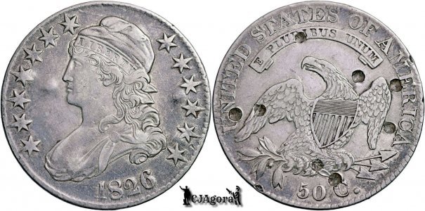1826, 50 Cents / ½ Dollar - Capped Bust Half Dollar - United States of America