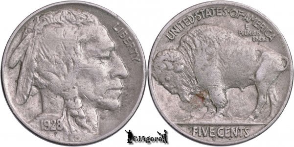 1928, 5 Cents - Buffalo Nickel - United States of America