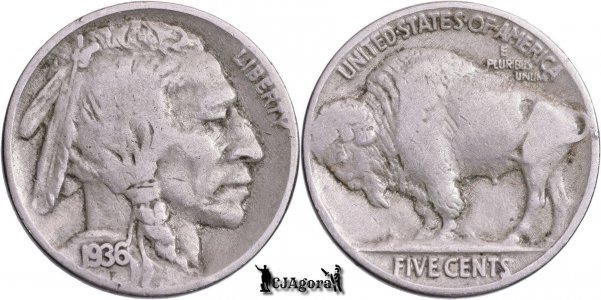 1936, 5 Cents - Buffalo Nickel - Statele Unite ale Americii