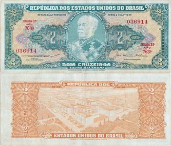 1957, 2 cruzeiros (P-157Аb) - Brazilia
