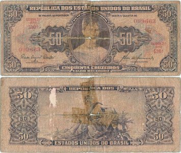 1960, 50 cruzeiros (P-161c) - Brazilia
