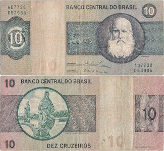 1974, 10 cruzeiros (P-193b) - Brazilia