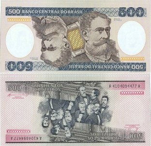 1985, 500 cruzeiros (P-200b) - Brazilia