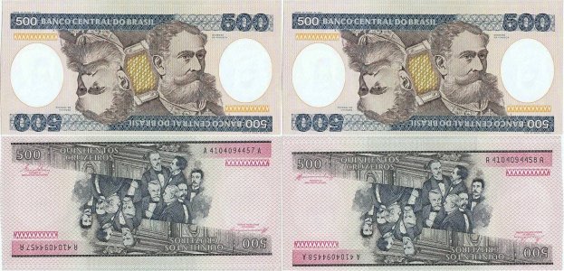 1985, 500 cruzeiros (P-200b) - Brazilia (×2)