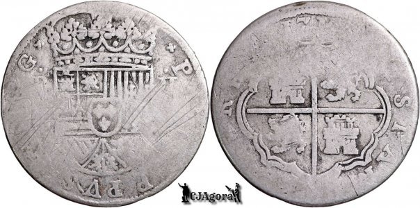 1718, 2 Reales - Filip al V-lea - Seville - Regatul Spaniei