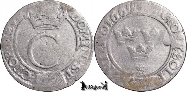 1669, 4 Öre - Carol al XI-lea - Regatul Suediei