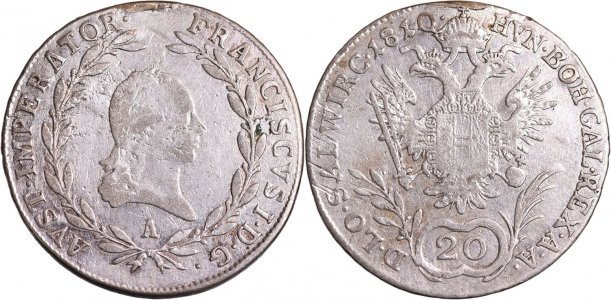 1810 - A - 20 kreuzer - Francis I - Austrian Empire