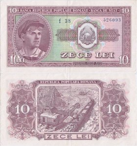 1952 (26 Ianuarie), 10 Lei - România | P-88b