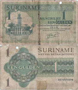 1986 (1 Octombrie), 1 gulden (P-116i) - Surinam