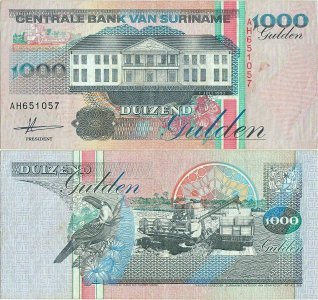 1993 (1 Iulie), 1,000 gulden (P-141a) - Surinam