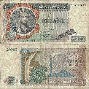 1975 (27 Octombrie), 1 zaïre (P-18a.4) - Zair