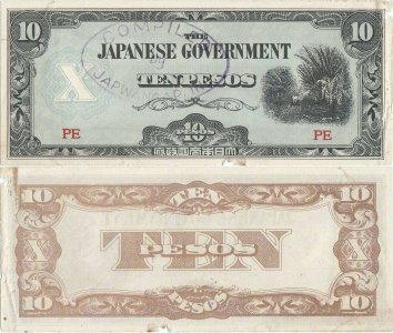 1942, 10 pesos (P-108b) - Philippines