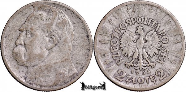 1934, 2 Złote - Józef Piłsudski - Polonia | Schön 26