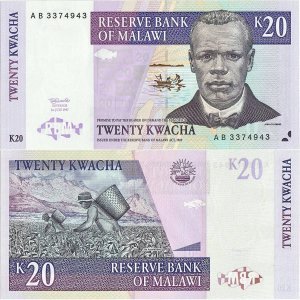 1997 (1 July), 20 kwacha (P-38a) - Malawi