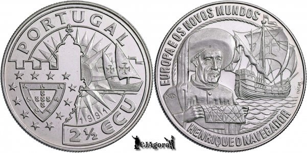 1991 INCM, 2½ ECU - Henric Infantul - Portugalia | X 21