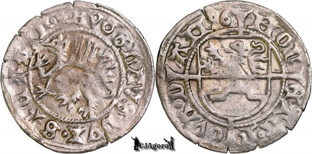 1496, 1 Schilling - Bogislaw X - Damm - Duchy of Pomerania | Kopicki 4167 var.