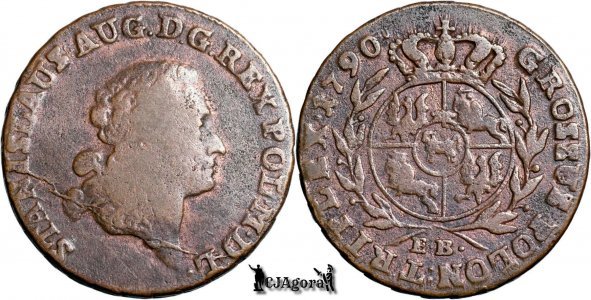 1790 EB, Trojak koronny - Stanisław II August - Kingdom of Poland and the Grand Duchy of Lithuania
